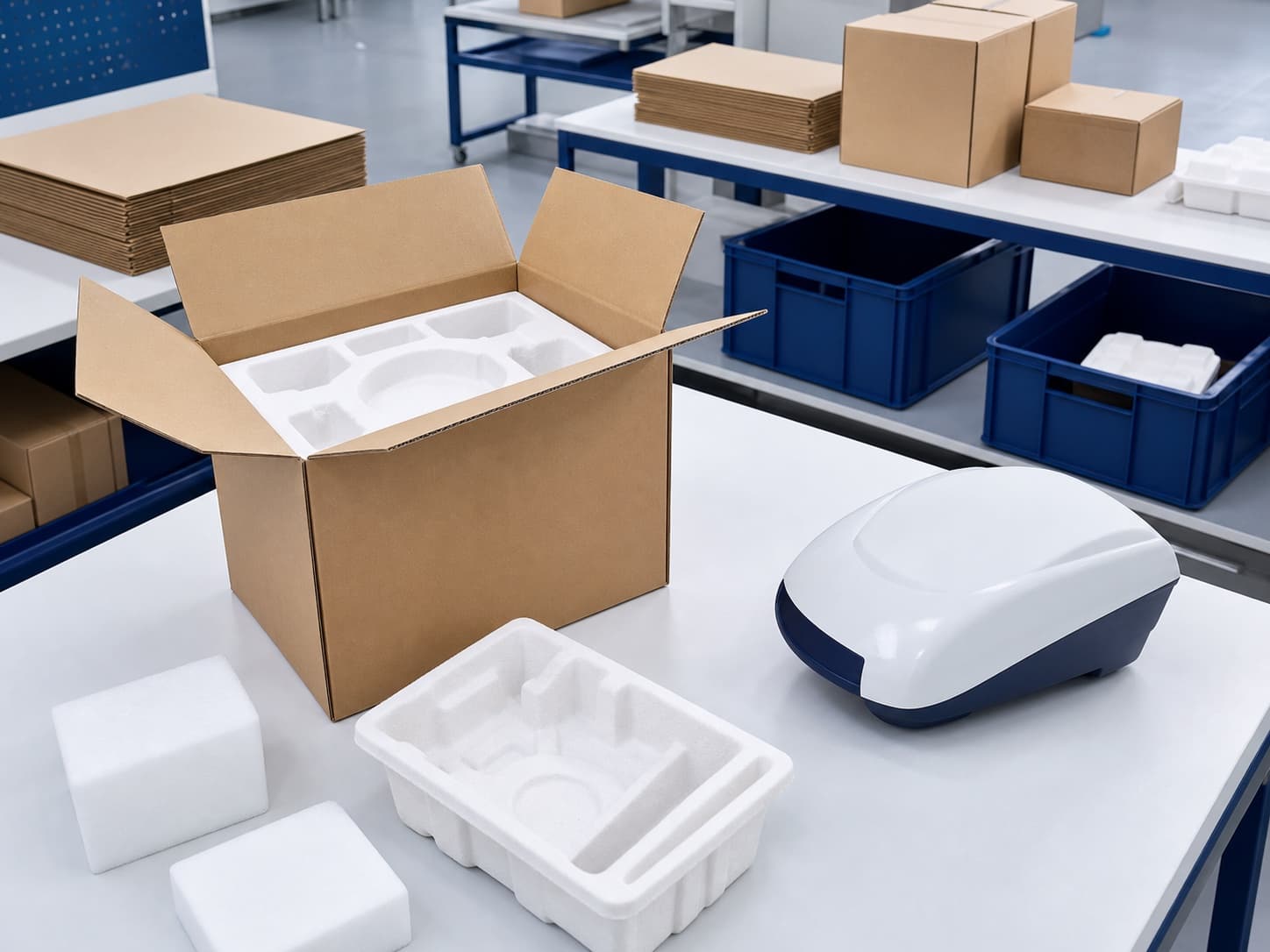 AI-generated preview visual of packaging and delivery program management.